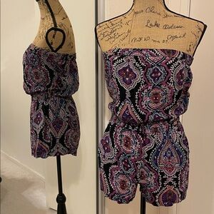 Strapless Paisley romper